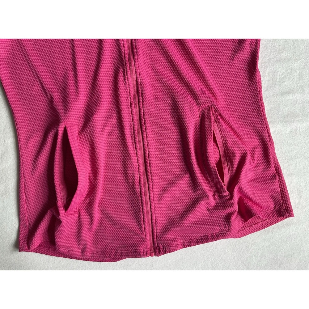 Tommy Bahama Golf Women's Pink Full Zip Athletic Jacket Textured Size Large - Picture 4 of 9